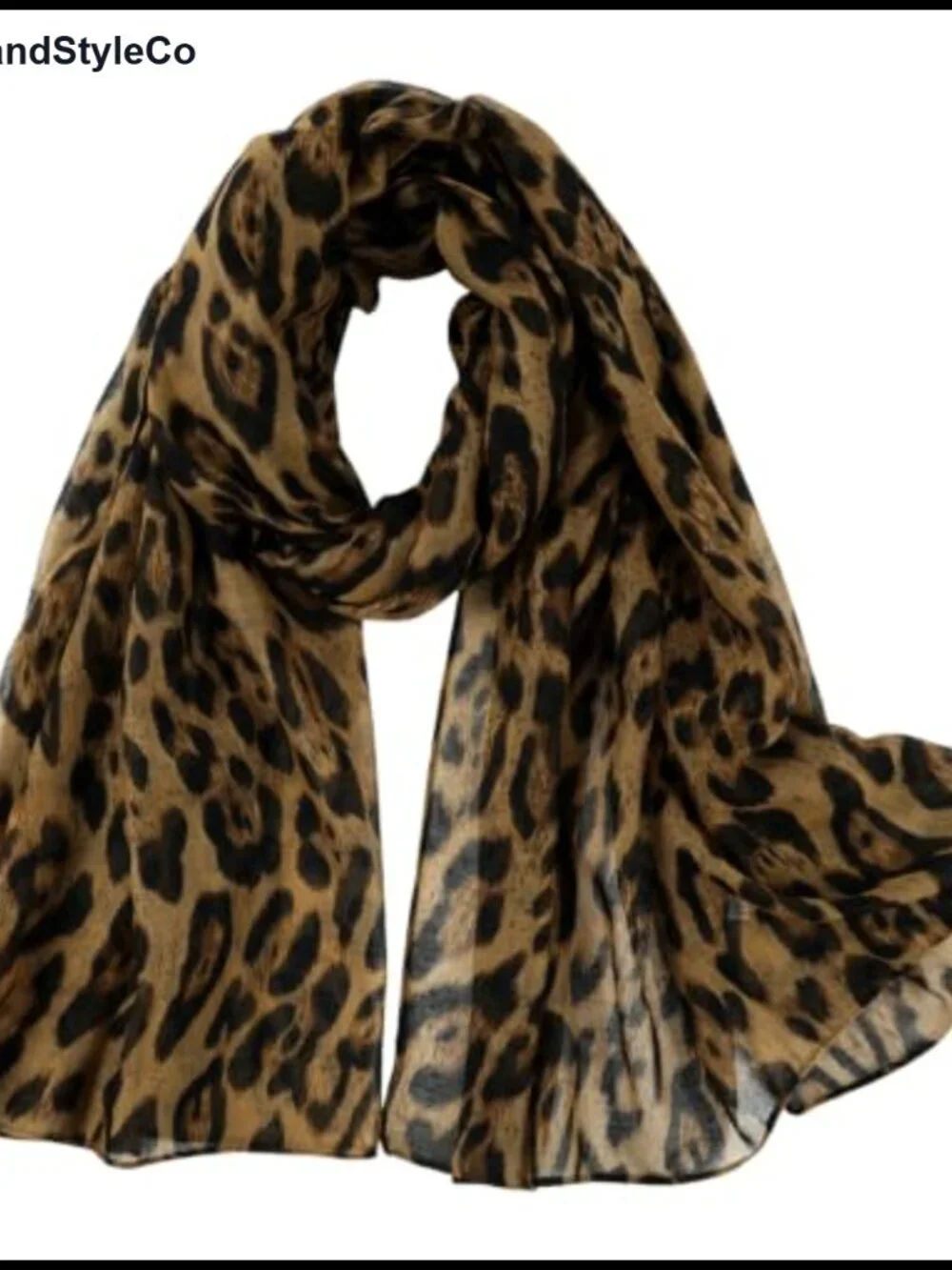 Viscose Leopard Print Lightweight Scarf Shawl Wrap for Women